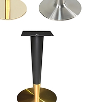 Pied de table rond en acier inoxydable commercial, support de table robuste pour restaurant, café et bistrot