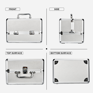 Maletín <span class=keywords><strong>de</strong></span> Maquillaje <span class=keywords><strong>de</strong></span> Aluminio con Múltiples Compartimentos, Estuche <span class=keywords><strong>de</strong></span> Almacenamiento <span class=keywords><strong>de</strong></span> Cosméticos Profesional para Viajes, Caja <span class=keywords><strong>de</strong></span> Maquillaje para Mujeres - Product Image 3