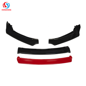 Labio de parachoques delantero Universal negro brillante de fábrica Honghang tipo <span class=keywords><strong>L</strong></span> para todos los modelos de labio delantero de coche - Product Image 1