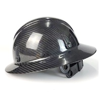 Casque de sécurité en fibre de carbone pure, le plus vendu, léger, à large bord, personnalisable avec logo, 6 points de suspension, pour mineurs professionnels