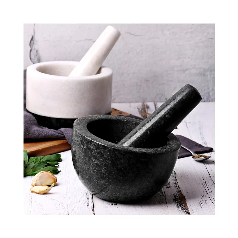 Granite mortar and pestle herbal tools stone accessories manufacturer kitchen tools stone mills grinding tools