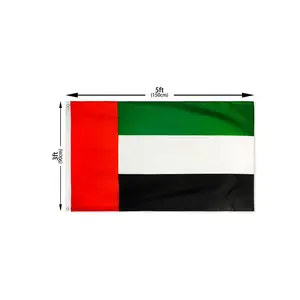 Peraga promosi bendera spanduk poliester cetak 3X5 Uni Emirat ARAB bendera UEA DUBAI