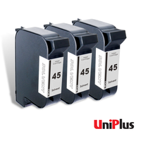 Uniplus Cepat Kering F0L13B Fol13B Tinta Pelarut Genggam Cartridge IJ Printer Inkjet untuk HP 45
