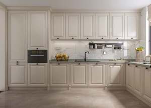 Puerta de Gabinete de Cocina Estilo Shaker Blanca Moderna Personalizada, Gabinetes de Cocina Pequeños, Gabinete de Cocina de Madera Maciza - Product Image 6