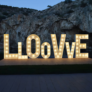 Letras <span class=keywords><strong>de</strong></span> Marquesina Grandes con la Palabra LOVE, Bombillas Blancas Cálidas para Decoración Romántica <span class=keywords><strong>de</strong></span> Bodas, Recepciones, Aniversarios y Cumpleaños - Product Image 3