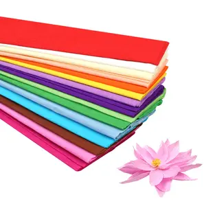 Grosir Pabrik Cina kertas krep dapat merenggang pembungkus kertas krep untuk dekorasi rumah dan bunga