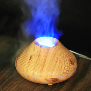 Difusor de Aroma con Diseño de Madera, Humidificador con Luz LED, Efecto de Llama, Alimentación USB, Luces Decorativas para el Hogar, 5V, 31-40 m² - Product Image 1