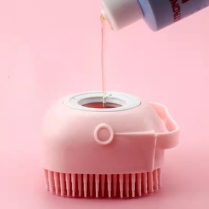 Hot Sale Soft Safety Silicone Comb Bathroom <b>Dog</b> <b>Bath</b> Brush with Shampoo Box for Pet Grooming of <b>Dogs</b> and Cats - Product Image 4