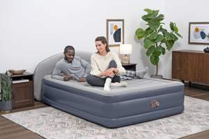 <span class=keywords><strong>Bestway</strong></span> 671BD Tritech LoungeLux Cabecero Queen Colchón <span class=keywords><strong>de</strong></span> aire con bomba <span class=keywords><strong>de</strong></span> CA incorporada 2,29 M X 1,52 M X 84 cm - Product Image 2