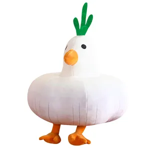 New arrival funny design stuffed animal toy vegetable duck lovely plush doll