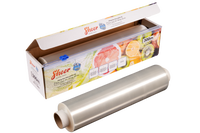 Magnetronbestendige PE voedselverpakking, hittebestendige huishoudfolie, zelfklevende transparante plastic verpakkingsfolie voor restjes en maaltijdvoorbereiding