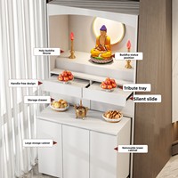 Armoire de culte bouddhiste chinoise en bois massif, personnalisable, pour salon moderne, mobilier domestique Guanyin Bodhisattva