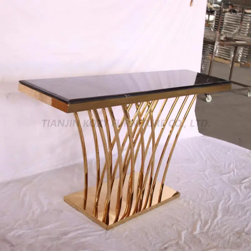 Console de mesa sala de jantar, estrutura de metal moderna para sala de jantar, vidro temperado