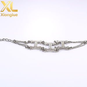 Fashion Name Bracelet Stainless Steel Gold Plated Personalized <b>Initial</b> Letter Bracelet Dainty Double <b>Chain</b> Jewelry Gift - Product Image 2