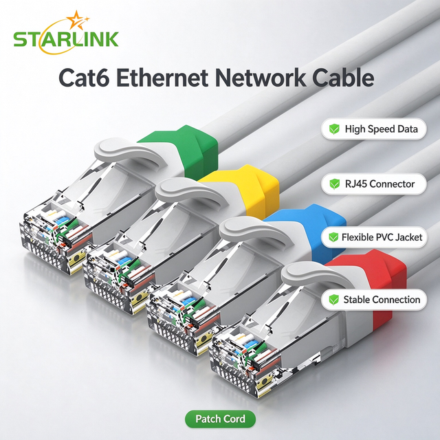 Starlink Ethernet Network Cables Cat5e Cat6 Cat7 1m 2m 3m 3 Meter 5m Optic Fiber Patch Cord Cat 6 Ethernet Cable Patch Cable