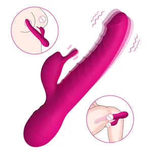 Red Big Rabbit Vibrator Factory Price Manufacturer Supplier Silicone Rabbit Dildo Vaginal Electric Sex Toys