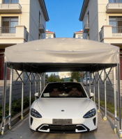 Tente de carport mobile rétractable à simple couche avec structure en acier imperméable en PVC pour événements extérieurs, jardins et hôtels