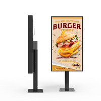 Fourniture directe d'usine 43 55 65 pouces intérieur led totem support de sol signalisation numérique écran lcd écran publicitaire fenêtres d'affichage