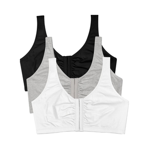 Fruit of the Loom Women's Multi-Pack Front Closure Cotton Bra