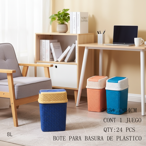 CASAMAX WL AO-0014 Cestino per Rifiuti in Plastica Prodotto in Cina per Casa o Ufficio 25x17x34 CM - Product Image 3