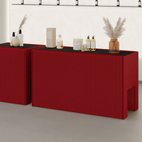 I406 Table pliante décorative multicolore pour exposition, centre commercial, table mobile