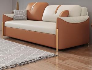 Divano Letto in Tessuto Moderno <span class=keywords><strong>e</strong></span> Semplice per Soggiorno, Multifunzionale Pieghevole, Lineare, per Appartamenti Piccoli con Vano Contenitore - Product Image 5