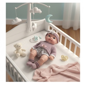 Poupées reborn en vinyle pour bébé garçon en silicone véritable fait à la main de 10 pouces, peintes de manière réaliste, kits de vêtements pour nouveau-nés - Product Image 3