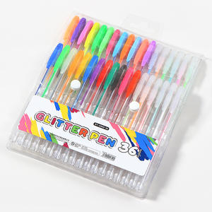 12 24 36 Pcs <b>Glitter</b> Gel Pen Pastel Metal Plastic Highlighter Office School Art Drawing <b>Glitter</b> Pens Gel Pen Sets - Product Image 1