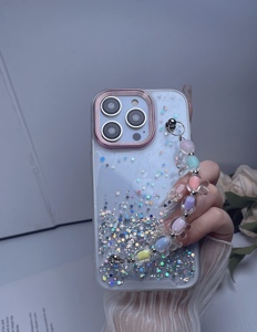 Long lanh chất lỏng lichicase sang trọng Bling máy ảnh màu Cát chảy TPU Gradient trở lại lấp lánh thời trang mới chống sốc điện thoại di động trường hợp - Product Image 5