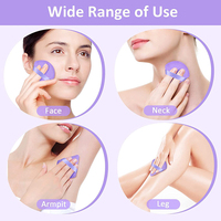 Puff de polvo triangular suave y grueso personalizado al por mayor, soplo de maquillaje de algodón para la cara, soplo de terciopelo para dedos, soplo de polvo cosmético de terciopelo