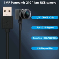 Kamera Mikro Usb Sudut Lebar 210 Derajat 15*15MM 720P 1MP HD CMOS Kustom Pabrik untuk Industri, Kamera Mikro untuk Freezer, Penjualan Sendiri