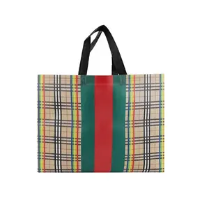 OEM/ODM yeniden hediye çantası giyim eko olmayan dokuma çanta tasarımcısı alışveriş torbaları ile özel Logo
