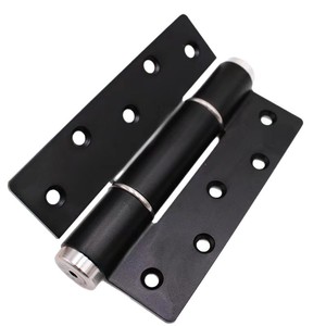 Charnière de porte hydraulique robuste de 5 pouces à fermeture douce en alliage d'aluminium avec axe de 20 mm, noir mat, amortisseur silencieux pour porte de hôtel lourde - Product Image 1