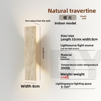 Lampe murale vintage Wabi-Sabi en pierre pour chambre à coucher, style crème, éclairage design haut et bas pour salon, couloir et escalier
