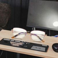 Lunettes de vue tendance en métal pour femmes, monture semi-cerclée, verres optiques, lunettes de vue, montures optiques Animal Gafa