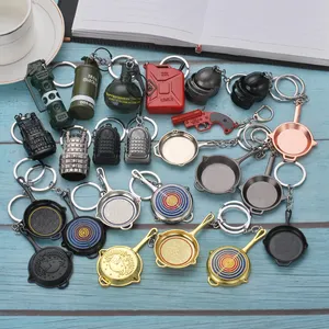 Logo Printed Keychain Jedi Survival Game Jewelry Fry Pan Pendants Key Ring