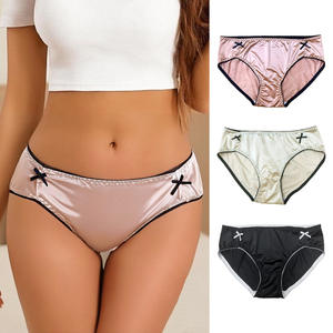 Yeni Bow Glow Kumaş Kadın Külotları Nefes Alabilen Orta Bel Hipster Külot Kızlar İçin - Product Image 1