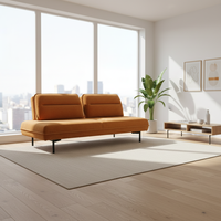Canapé en tissu moderne Nisco à deux places - Pieds en métal durables et confortables Modèle F811 |   Meuble multifonctionnel pour salon/hôtel/appartement chambre à coucher