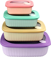 Boîte à lunch chauffable au micro-ondes, hermétique, en plastique, écologique, sans BPA, de qualité alimentaire, capacité 1300 ml, pour réfrigérateur