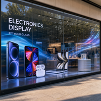 Pantalla LED Transparente de Gran Formato para Escaparates de Tiendas de Electrónica, Pantalla Completa para Ventanas de Vidrio