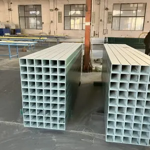 Made In China FRP Pultruded Square Tube Fiberglass Profiles FRP Rectangular Pipe