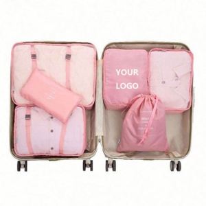 Ensemble de 6 sacs de rangement pour bagages de voyage, cubes de compression imperméables pour valise - Product Image 1