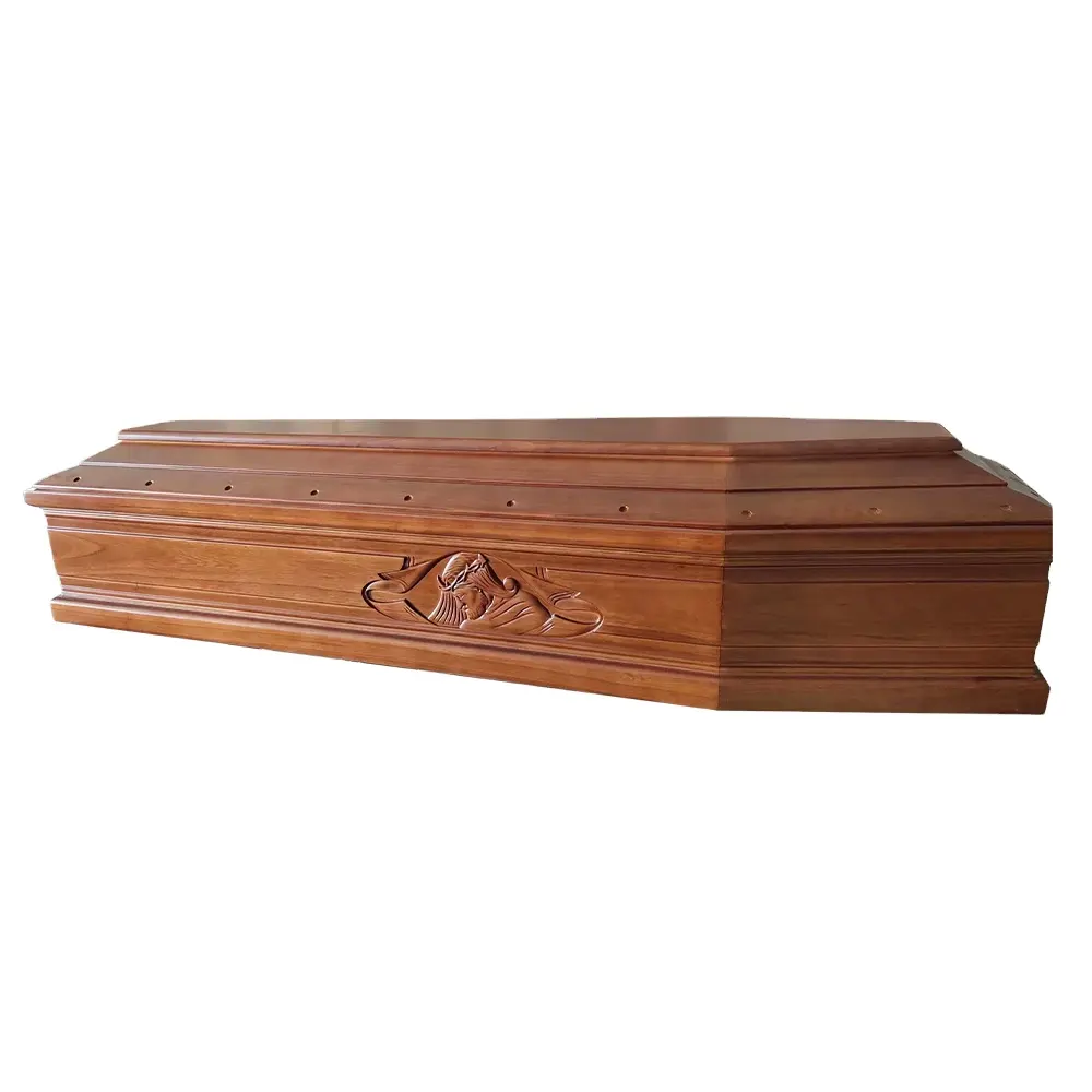 Ataúdes de madera baratos para adultos funerarios con el mejor fabricante de pintura