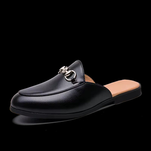 Chaussures d'été classiques pour hommes en cuir PU, talon antidérapant, confortables, respirantes, anti-odeur, semelle extérieure en caoutchouc Evergreen, simili cuir - Product Image 2