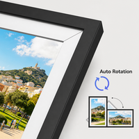 Cadre photo numérique intelligent Wi-Fi de 10,1 pouces avec 32 Go de stockage et fente pour carte SD, cadre photo numérique sans fil alimenté par batterie