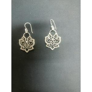 Pendientes de Aro de Moda, Chapados en Oro, con Diseño Étnico de Totem, Estilo Bohemio, Hechos a Mano, con Flores Talladas en Plata Antigua India - Product Image 5