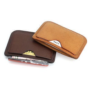 กระเป๋าใส่บัตรหนังแท้สไตล์วินเทจทำมือจากญี่ปุ่น  กระเป๋าใส่เหรียญหนังแท้บางเฉียบแบบ<span class=keywords><strong>เปิด</strong></span>ปิดได้  สำหรับผู้ชายและผู้หญิง  สไตล์เกาหลี - Product Image 4