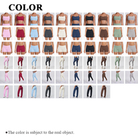 Ensemble de yoga pour femme : soutien-gorge dos nu, short push-up, jupe fendue avec poches, leggings sans ligne gênante, pantalon large