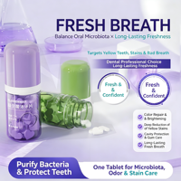 Comprimés probiotiques pour le nettoyage des dents, dentifrice solide à mâcher sans fluor, saveur menthe pour une haleine fraîche