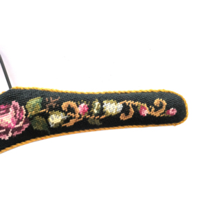 Hoa nhung đen vải needlepoint áo móc áo thanh lịch lưu trữ quần áo móc áo cho tủ quần áo cửa hàng hoặc khách sạn - Product Image 4